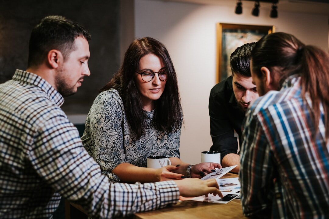 woman leading team meeting