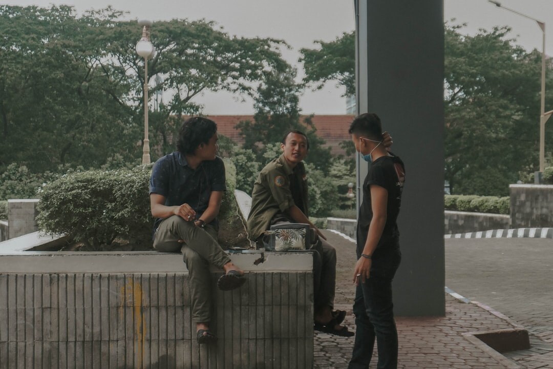 people having calm conversation