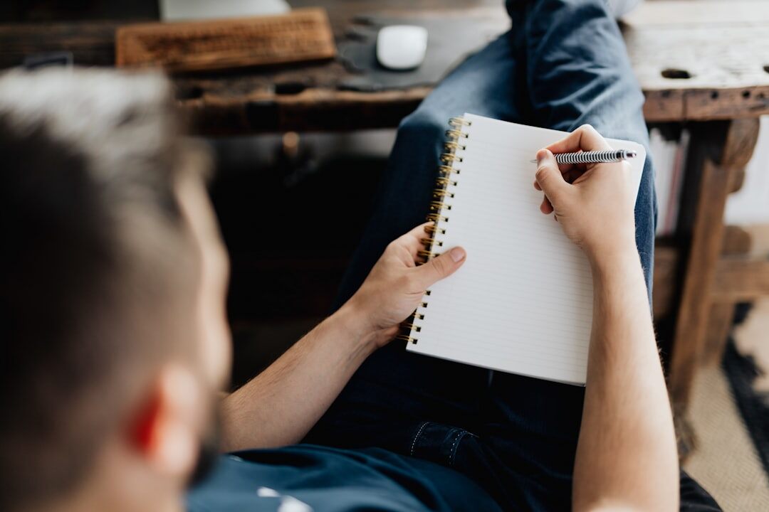 person journaling thoughts