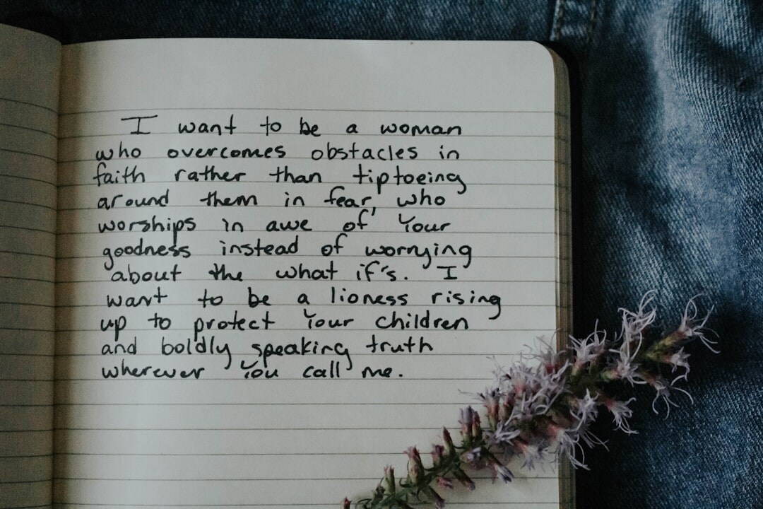 person journaling thoughts